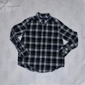 Ralph Lauren Black and Green Plaid Shirt